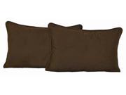 Back Support Pillows Set of 2 Black