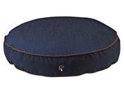 Super Soft Round Bed in Denim Fabric Large 44 x 7 in.