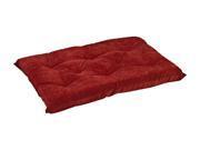 Tufted Cushion in Cherry Bones Fabric Small 22 x 15 x 3 in.
