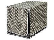 Luxury Crate Cover in Graphite Lattice Fabric Small 24 x 18 x 19 in.