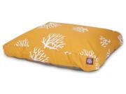 Yellow Coral Rectangular Pet Bed Large 50 in. L x 42 in. W x 5 in. H 13 lbs.