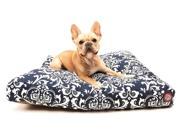 Navy Blue French Quarter Rectangular Pet Bed Small 36 in. L x 29 in. W x 4 in. H 7 lbs.