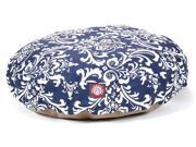 Navy Blue French Quarter Round Pet Bed Small 30 in. L x 30 in. W x 4 in. H 3 lbs.