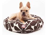 Chocolate Plantation Round Pet Bed Small 30 in. L x 30 in. W x 4 in. H 3 lbs.