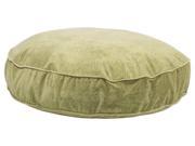 Super Soft Round Bed in Green Apple Bones Fabric Small 28 x 5 in.