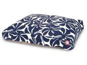 Navy Blue Plantation Rectangular Pet Bed Small 36 in. L x 29 in. W x 4 in. H 7 lbs.