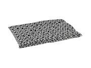 Tufted Cushion in Courtyard Grey Fabric Large 33 x 22 x 3 in.