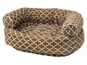 Double Donut Bed in Cedar Lattice Fabric Medium 35 x 27 x 15 in.