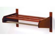 Coat and Hat Rack in Mahogany Finish 25.75 in. W x 15.5 in. D x 11.5 in. H 8 lbs.
