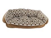 Crescent Bed in Courtyard Taupe Fabric Large 36 x 27 x 7 in.