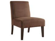 Office Star Laguna Collection Chair in Chocolate Velvet