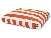 Burnt Orange Vertical Stripe Rectangular Pet Bed Small 36 in. L x 29 in. W x 4 in. H 7 lbs.