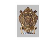 Lion Medallion Plaque Toilet Paper Holder in Antique Gold Finish