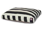 Black Vertical Stripe Rectangular Pet Bed Small 36 in. L x 29 in. W x 4 in. H 7 lbs.