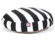 Black Vertical Stripe Round Pet Bed Small 30 in. L x 30 in. W x 4 in. H 3 lbs.