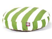 Sage Vertical Stripe Round Pet Bed Small 30 in. L x 30 in. W x 4 in. H 3 lbs.