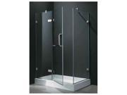 INACTIVATED 17.01.03 bug170188_32 in. x 48 in. Frameless Clear Shower Enclosure w Left Base Left Door