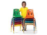 Stacking Chair with Powder Coated Legs 14.5 in. L x 16 in. W x 18 in. H 4 lbs. Camel