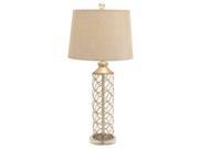 BENZARA 97397 Customary Styled Glass Metal Table Lamp