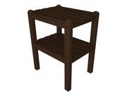 Outdoor Rectangular Side Table w Shelf