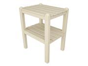 Recycled Plastic Rectangular Side Table w Shelf