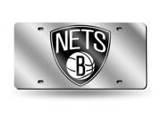 Brooklyn Nets Silver Laser License Plate