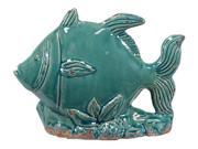 BENZARA BRU 129792 Enthralling Blue Ceramic Fish