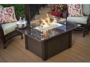 Crystal Fire Pit Table with Brown Base