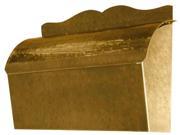 Roll Top Mailbox in Antique Hammered Brass Finish