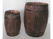 4 Pc Eco Friendly Wooden Barrel Set