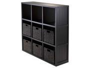Storage Shelf with 6 Foldable Baskets