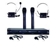 4 Microphone VHF Wireless Microphone System