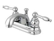 Kingston Brass KB2601KL Two Handle 4 in. Centerset Lavatory Faucet with Retail Pop up