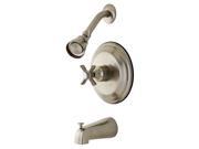 Kingston Brass KB2638ZX Millennium Tub Shower Faucet Satin Nickel