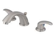 Kingston Brass KB6968LL Two Handle 8 in. to 16 in. Widespread Lavatory Faucet with Brass Pop up