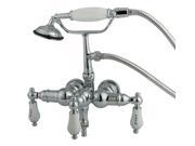 Kingston Brass CC22T1 Vintage 3 3 8 Wall Mount Clawfoot Tub Filler with Hand Sh