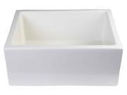 Biscuit Smooth Thick Wall Fireclay Single Bowl Farm Sink