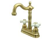 Kingston Brass KB1492PX Two Handle 4 in. Centerset Bar Faucet without Pop Up Rod