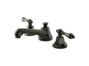 Kingston Brass NS4460AL Water Onyx widespread lavatory faucet with lever handles