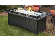 Outdoor Greatroom MG 1242 BLSM K Montego Crystal Fire Pit Coffee Table with Balsam Wicker Base