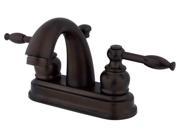 Kingston Brass KB5615KL Two Handle 4 in. Centerset Lavatory Faucet with Retail Pop up