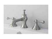 Widespread Brass Lavatory Faucet in Satin Nickel Finish