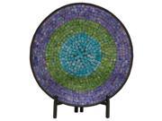 BENZARA 24190 Appealing Metal Mosaic Platter with Stand