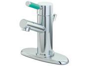 FS8421DGL Green Eden Single Handle Lavatory Faucet with Cover Plate in Chrome by Kingston Brass
