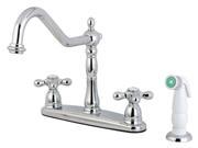 Kingston Brass Kb1751Ax 8 Inch Center Kitchen Faucet Polished Chrome Finish