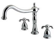Traditional Two Handle Tub Filler in Polished Chrome
