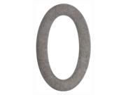 Floating House Number 0 in Antique Pewter Finish 3.2 in. W x 5 in. H 0.32 lbs.