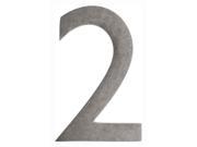 Floating House Number 2 in Antique Pewter Finish 2.97 in. W x 5 in. H 0.32 lbs.