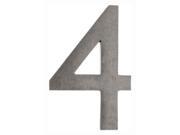 Floating House Number 4 in Antique Pewter Finish 3.29 in. W x 5 in. H 0.24 lbs.