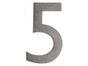 Floating House Number 5 in Antique Pewter Finish 3 in. W x 5 in. H 0.31 lbs.